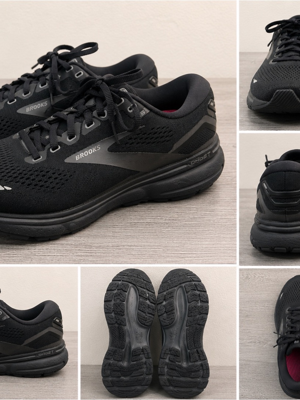 Brooks Ghost 15 Men's Athletic Running Shoes - Black Wide D Size 9